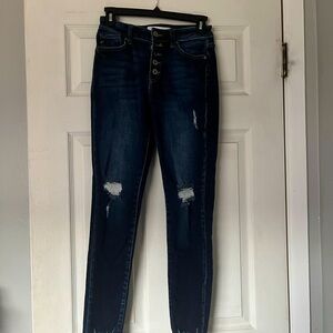 Kancan Button Fly Blue Jeans Size 3/25